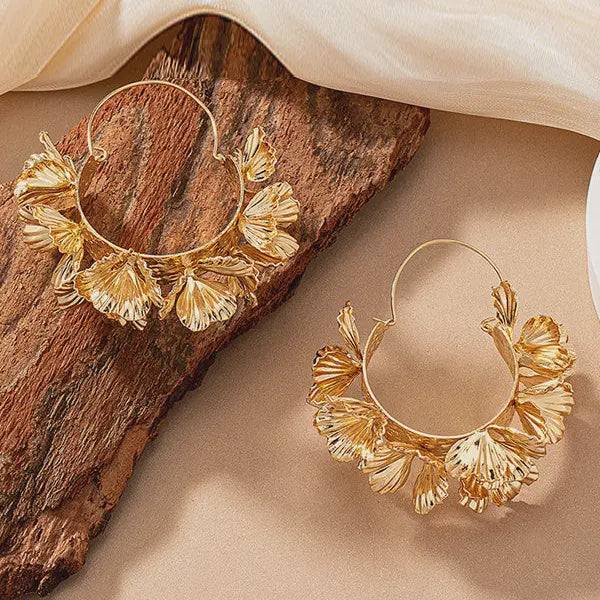 Flower shape Geometric earring