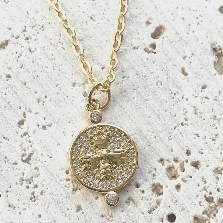 Queen Bee Necklace Trendy Gold Jewelry Dainty
