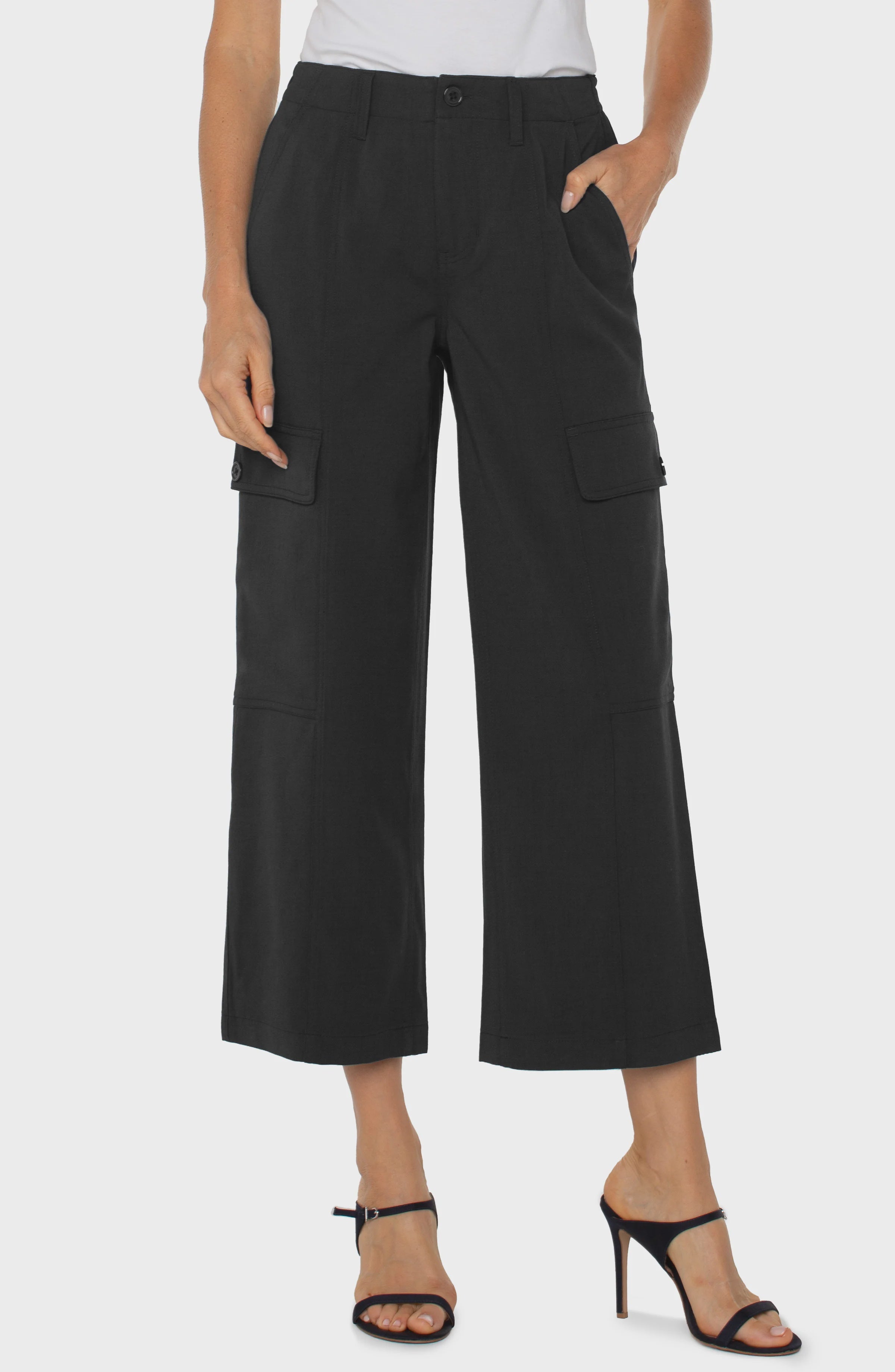 Black Cargo crop pant
