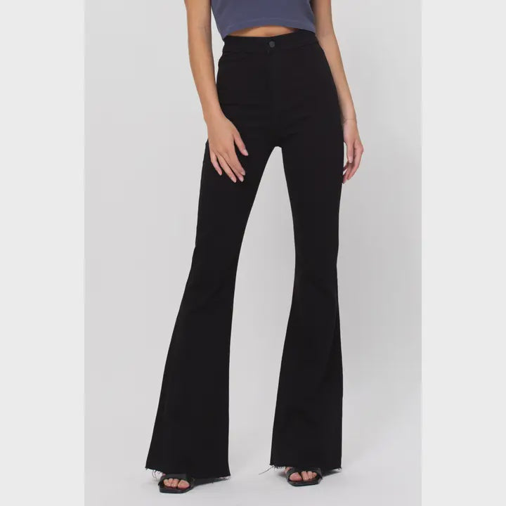 Black flare pants