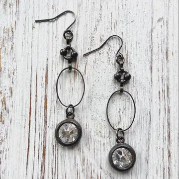 Rustic Swarovski earring