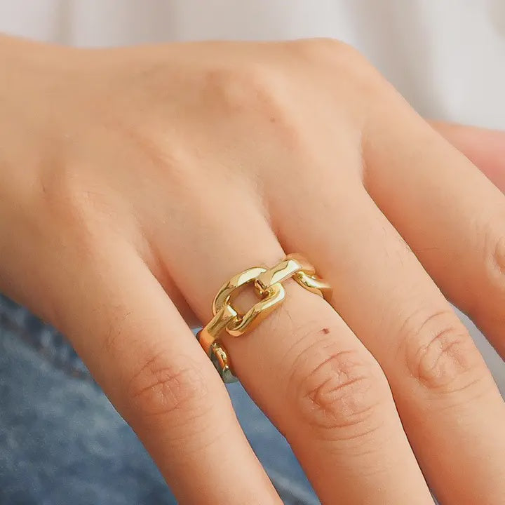 Brooklyn 18K Gold Stack Braided Non-Tarnish Ring