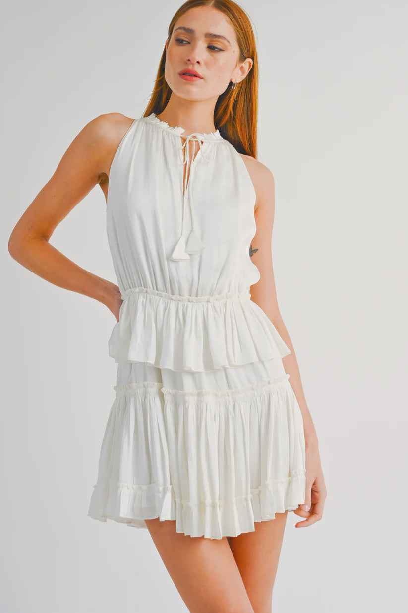 white tank with layer skirt dress