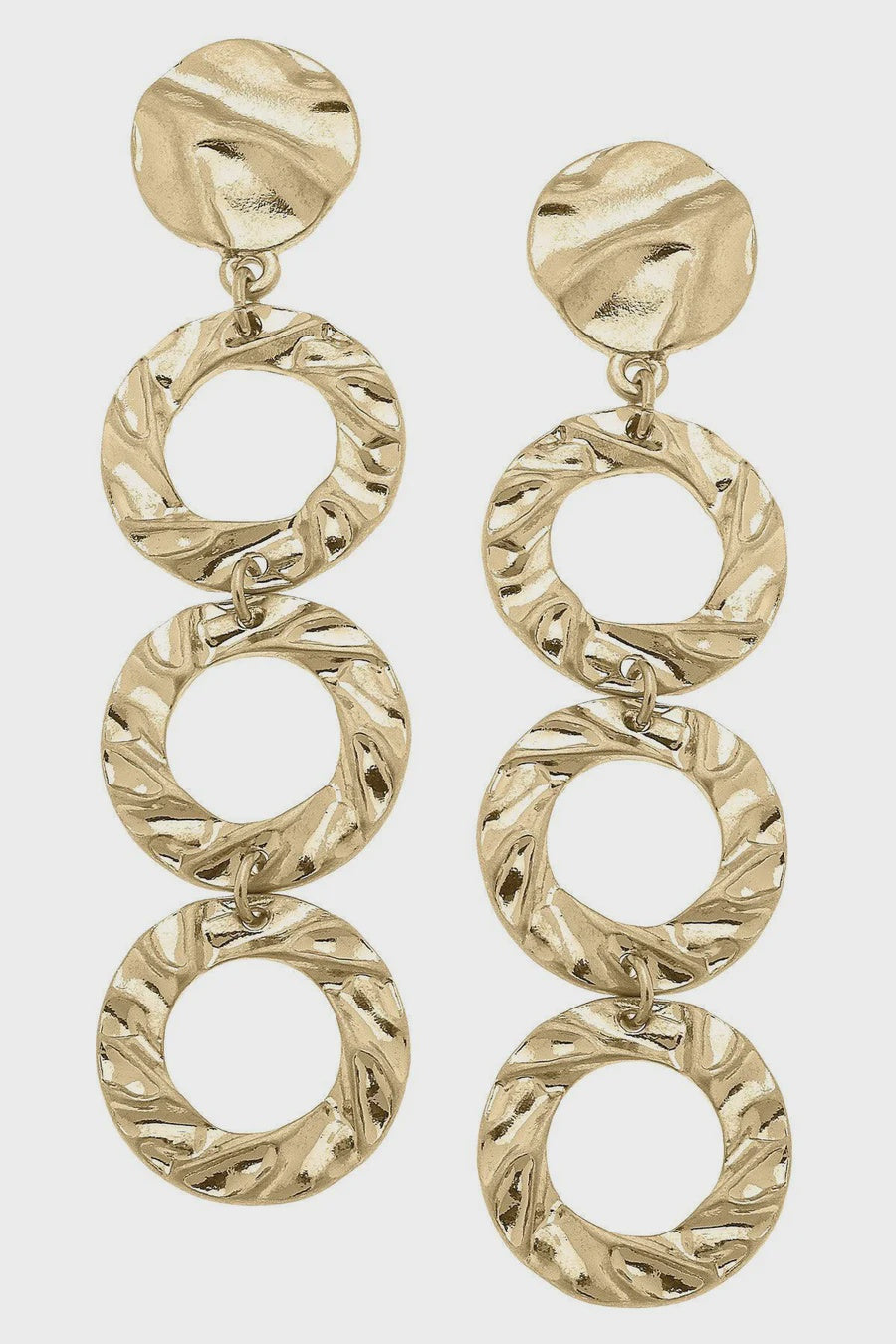 molten  metal triple disk earings