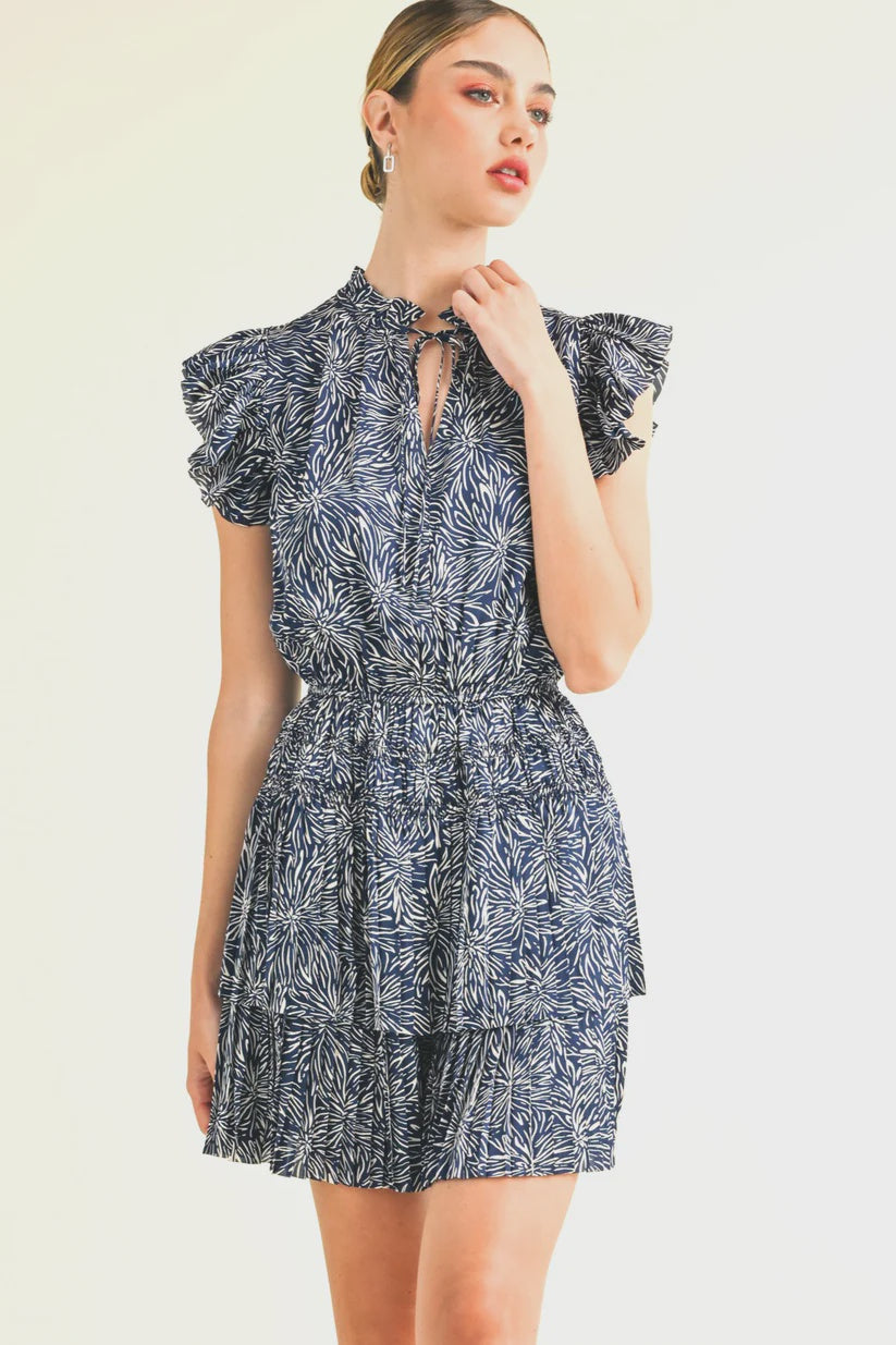 Sleeveless dress Navy combo