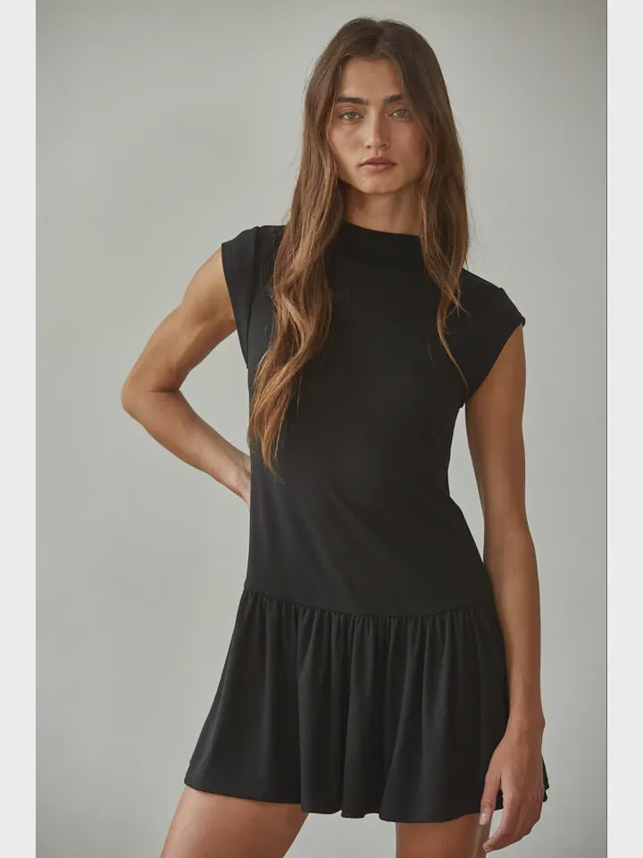 Blk mock Mini Dress