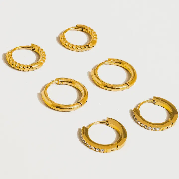 set of 3 small hoop cuffs