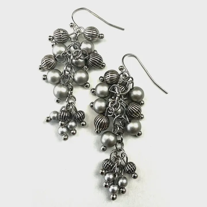 Mixed Beaded Cluster Ball Dangle