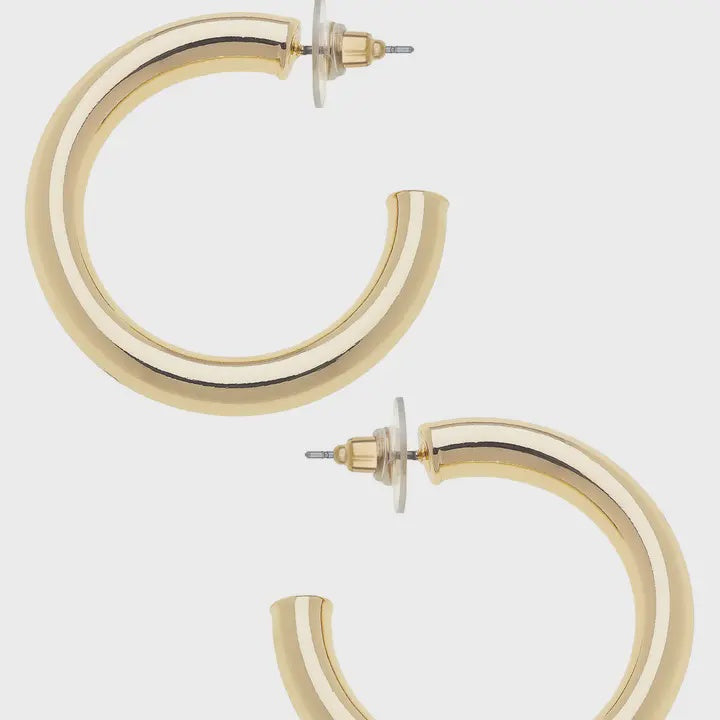 Arabella Hoop Earrings in Shiny Gold