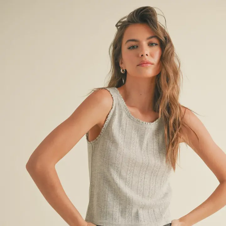 Mini ruffle Top Heather grey