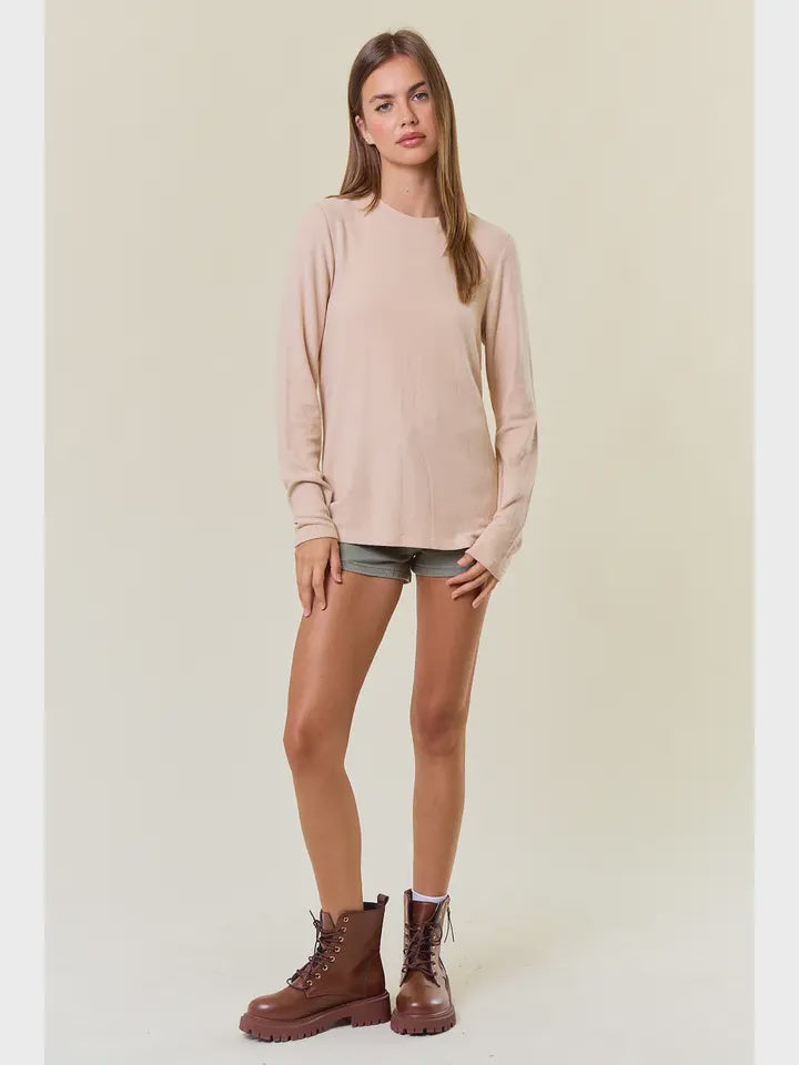 Round Neck Soft Knit Top