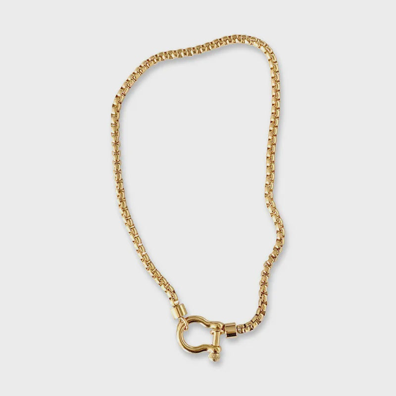 18K gold plated Rope w Buckle