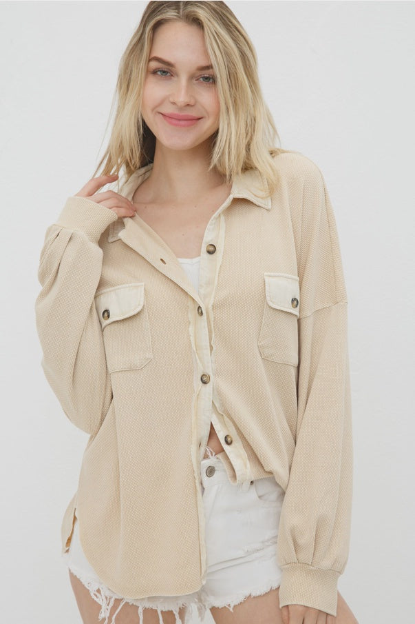 Textured Knit light weight jacket