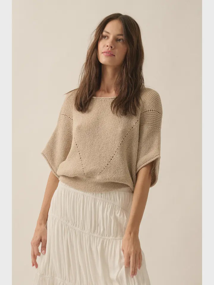 Oatmeal sweaters drop shoulder