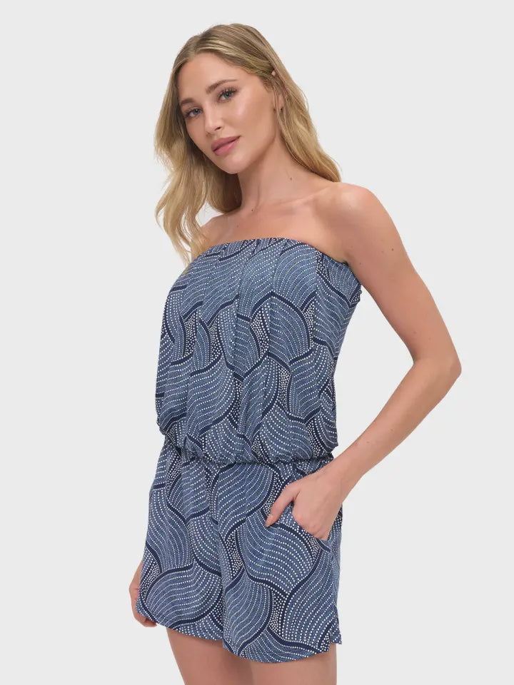 Navy / white Romper
