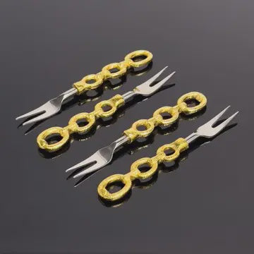 Gold chain Forks set 4