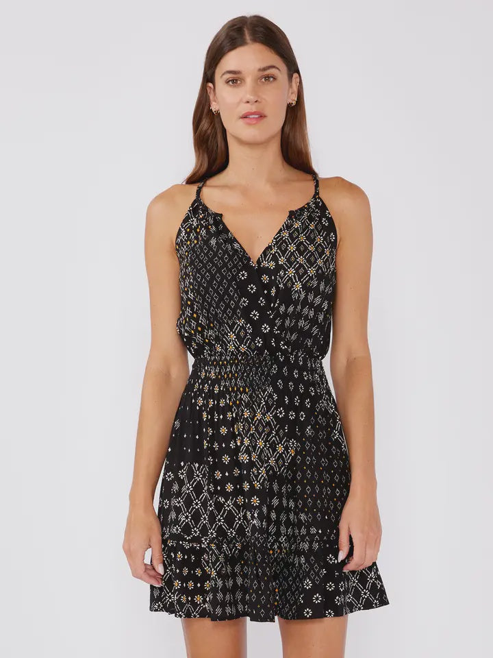 Multi print mini dress