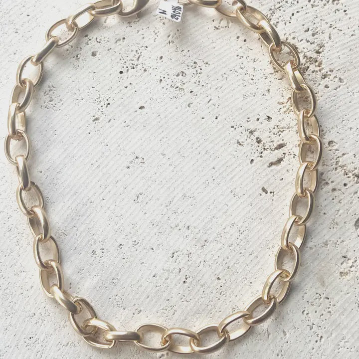 Chunky Necklace Statement Layering gold