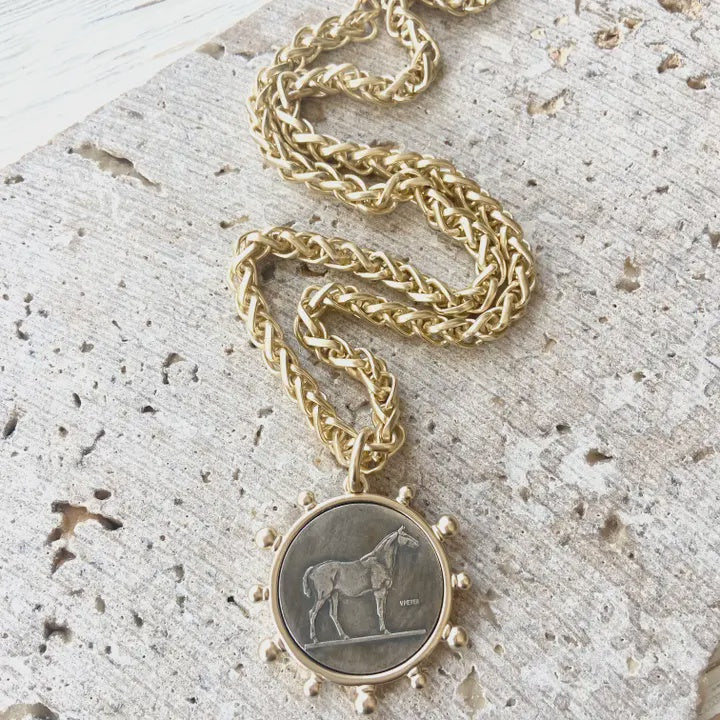 Horse equestrian ranch necklace